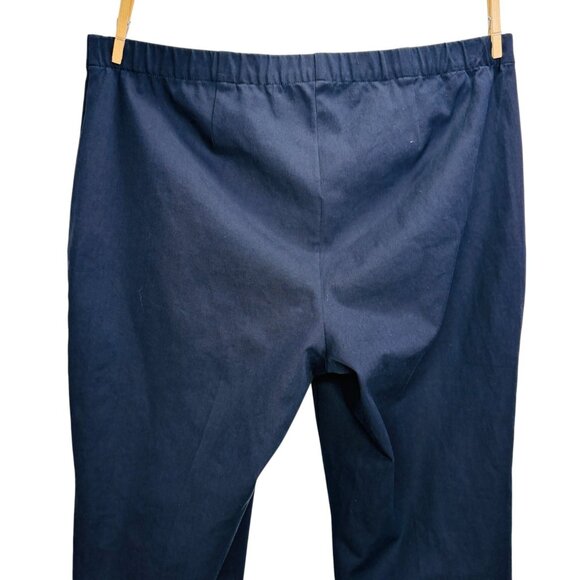 J JIll Womens Cotton Stretch Slim Leg Pants Ankle Navy Blue Size 18 Tall - Picture 7 of 13